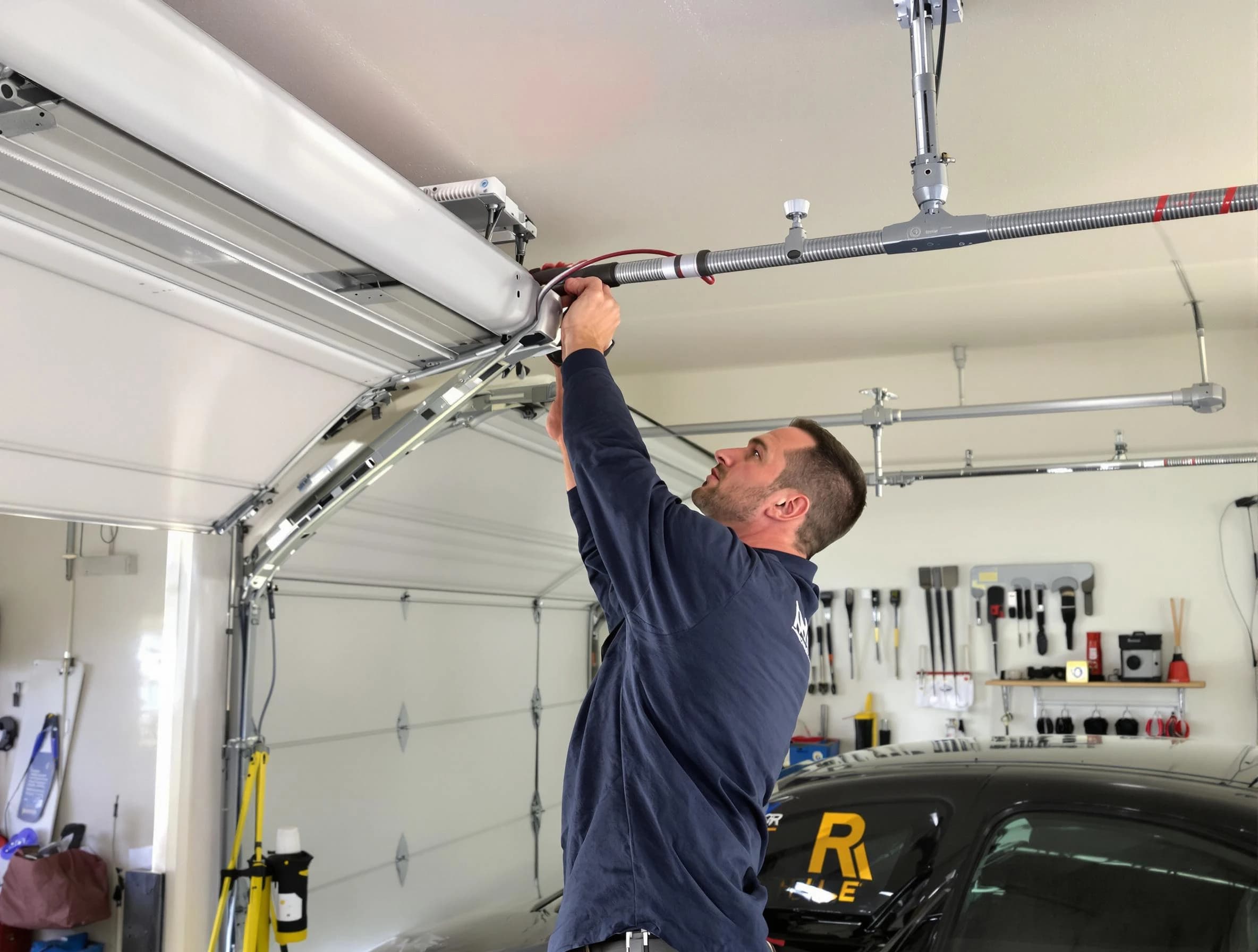 Druid Hills Garage Door Repair technician performing garage door cable repair in Druid Hills