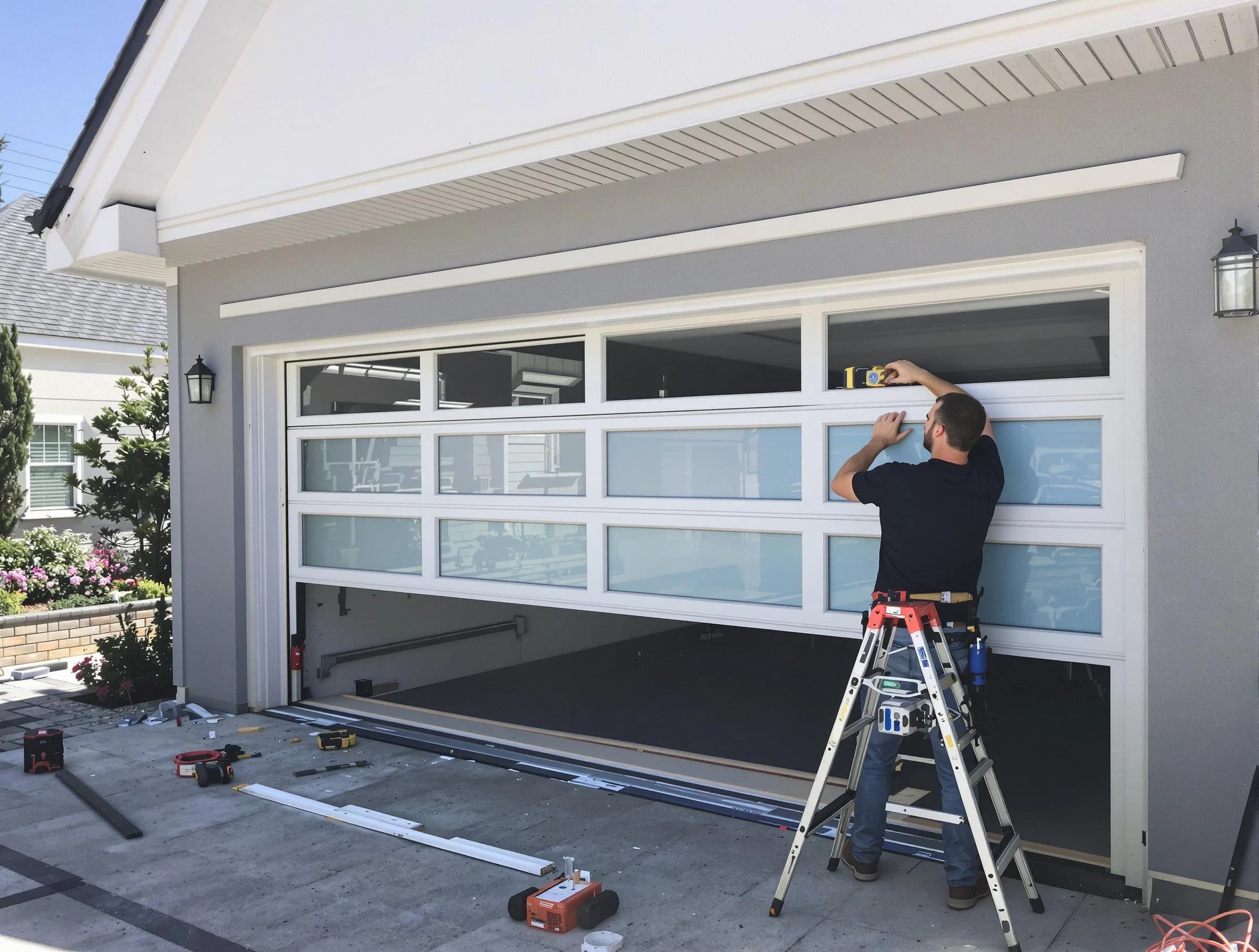 Druid Hills Garage Door Repair team performing garage door replacement in Druid Hills