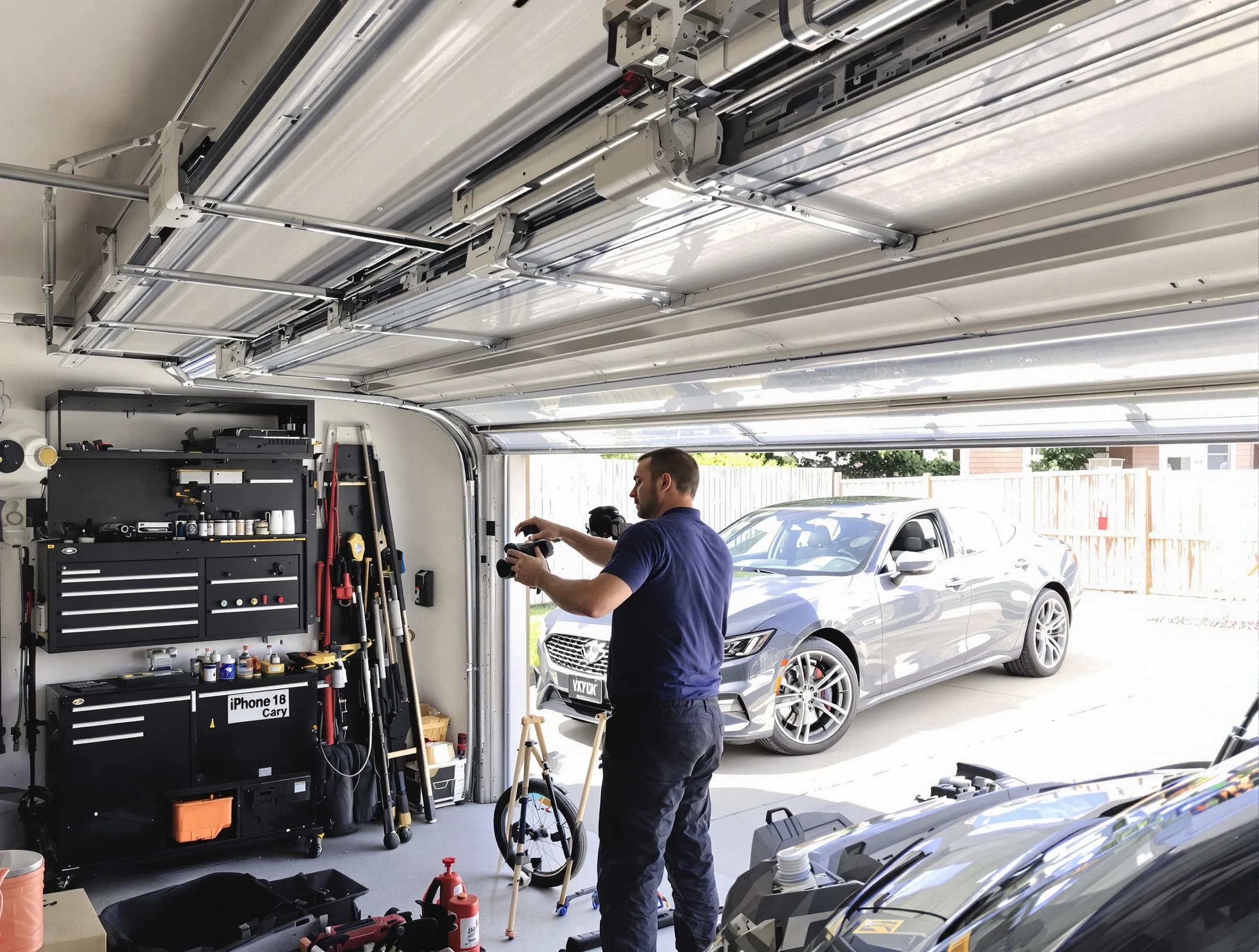 Druid Hills Garage Door Repair technician fixing noisy garage door in Druid Hills