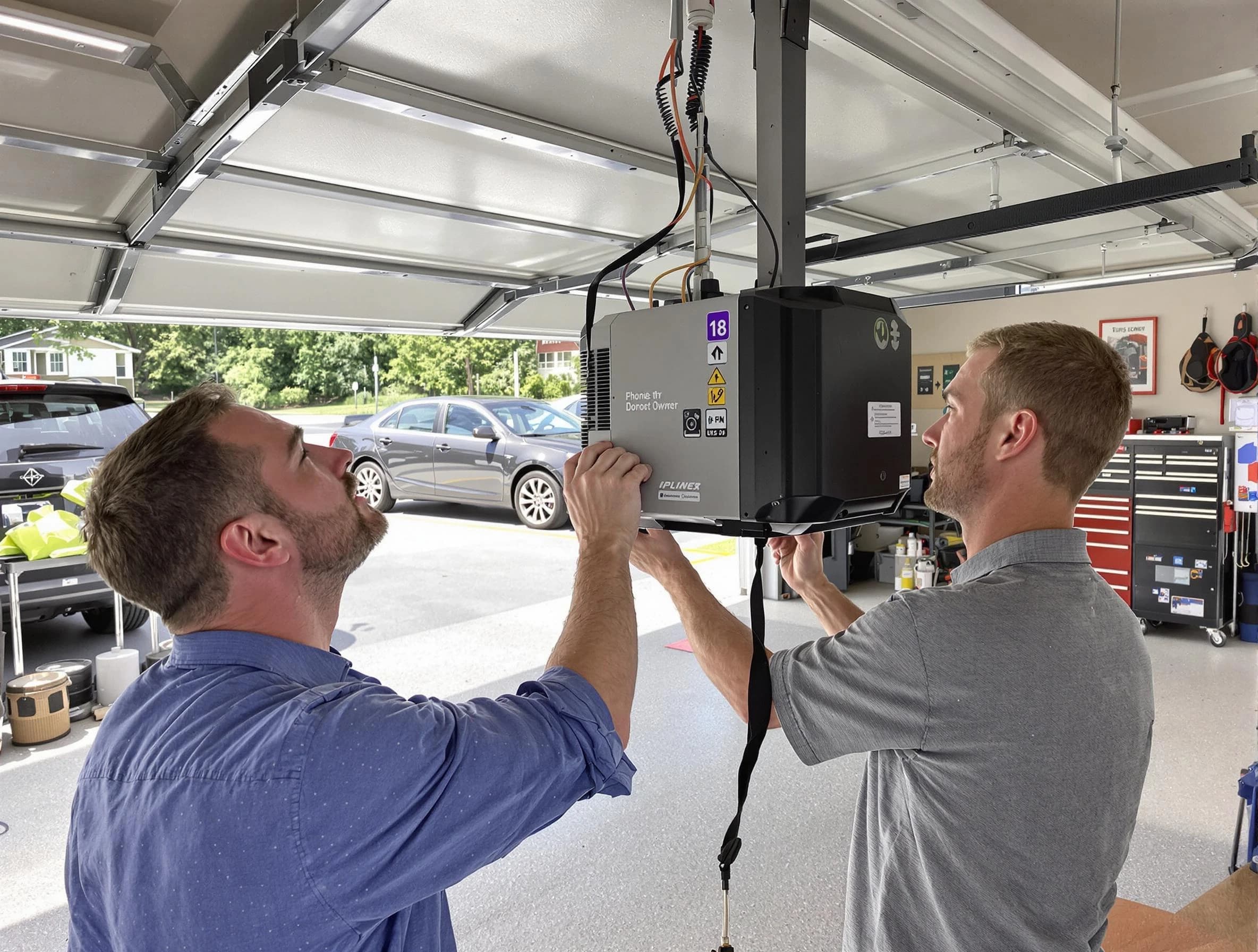 Druid Hills Garage Door Repair technician installing garage door opener in Druid Hills