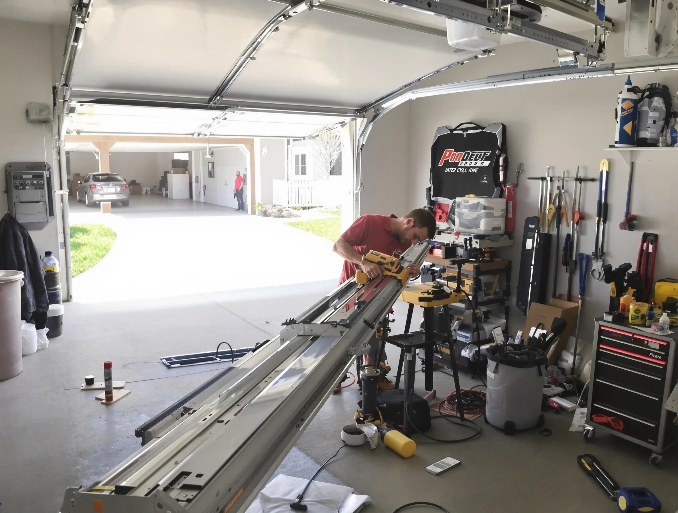 Druid Hills Garage Door Repair expert performing track repair in Druid Hills