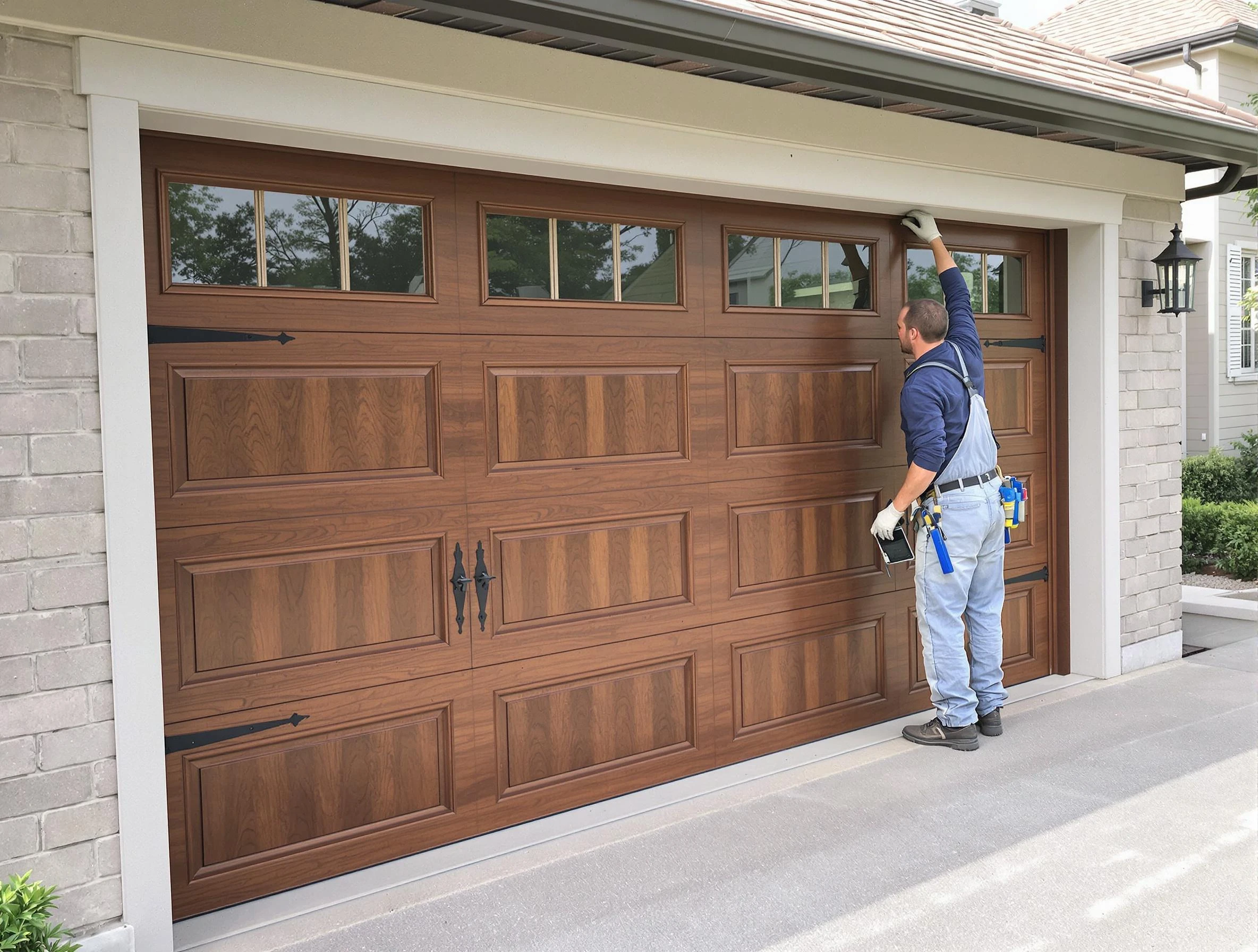 Custom garage door showcase by Druid Hills Garage Door Repair in Druid Hills
