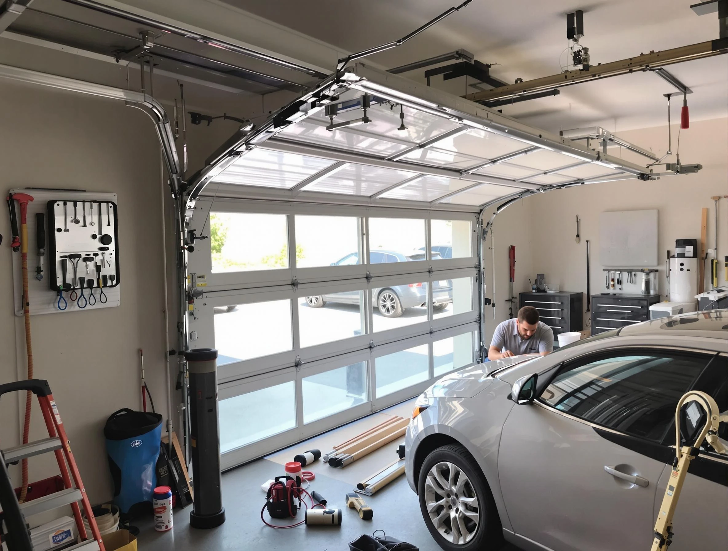 Garage door noise reduction service by Druid Hills Garage Door Repair in Druid Hills